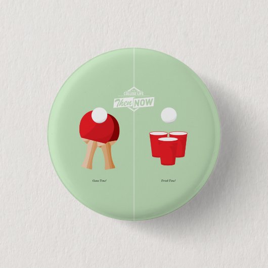 En nu: Ping Pong Ronde Button 3,2 Cm (Voorkant)