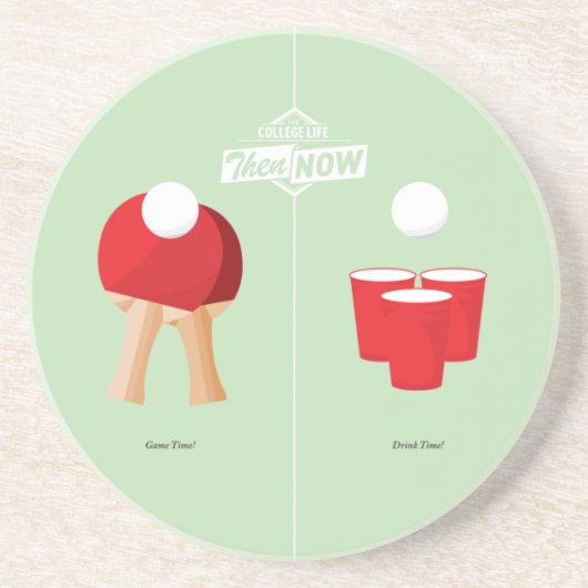 En nu: Ping Pong Zandsteen Onderzetter (Voorkant)