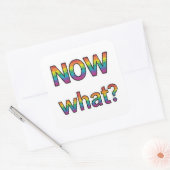 En nu? vierkante sticker (Envelop)