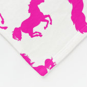 En ook roze Unicorns. Fleece Deken (Hoek)