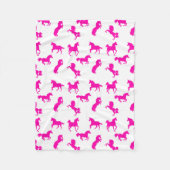 En ook roze Unicorns. Fleece Deken (Voorkant)