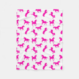 En ook roze Unicorns. Fleece Deken