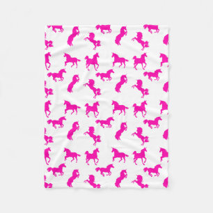 En ook roze Unicorns. Fleece Deken