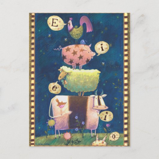 En op dit Boerderij Briefkaart (Voorkant)