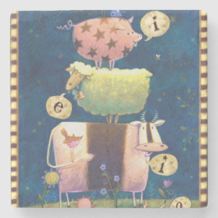 En op dit Boerderij Stenen Onderzetter