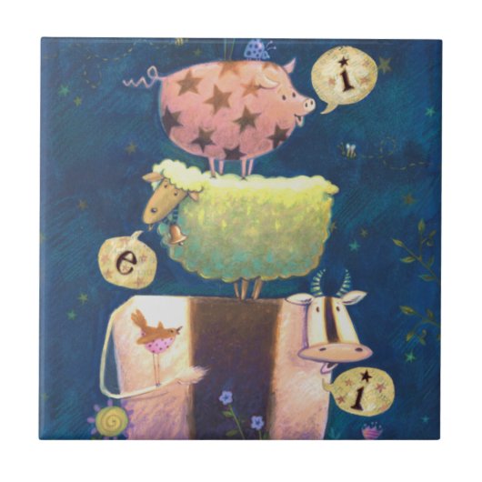 En op dit Boerderij Tegeltje (Voorkant)