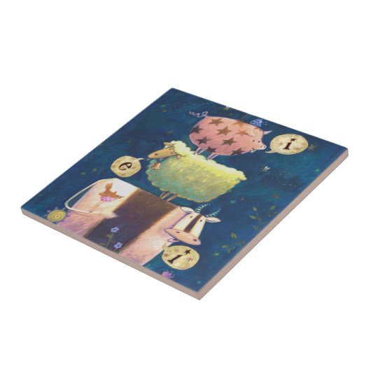 En op dit Boerderij Tegeltje (Zijkant)