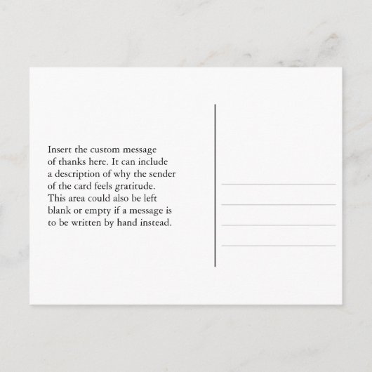  en oude "BEDANKT!" Briefkaart (Achterkant)