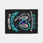 En Paarse ter nagedachtenis van mijn broertje zelf Fleece Deken (Voorkant (Horizontaal))