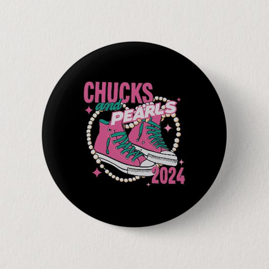 En parels ik ben met haar Kamala 2024 Ronde Button 5,7 Cm (Voorkant)