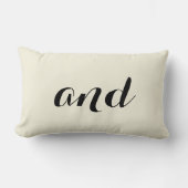 "En" Pillow met gestreept rug-off wit Kussen (Voorkant)