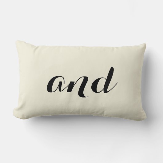 "En" Pillow met gestreept rug-off wit Kussen (Voorkant)