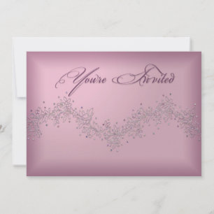 EN PINK - FEMININE-INVITATIE VOOR PARTIJEN KAART
