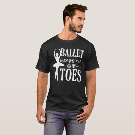 En Pointe Ballet Dancer Ballerina DansFunny Ba T-shirt (Voorkant volledig)