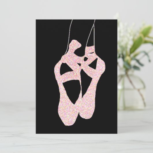 En Pointe Ballet Shoes Kaart (Staand voorkant)