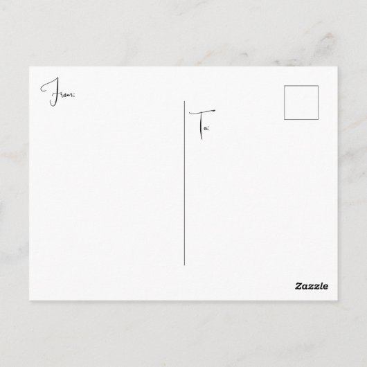 " EN POINTE BEAUTY " BRIEFKAART (Achterkant)