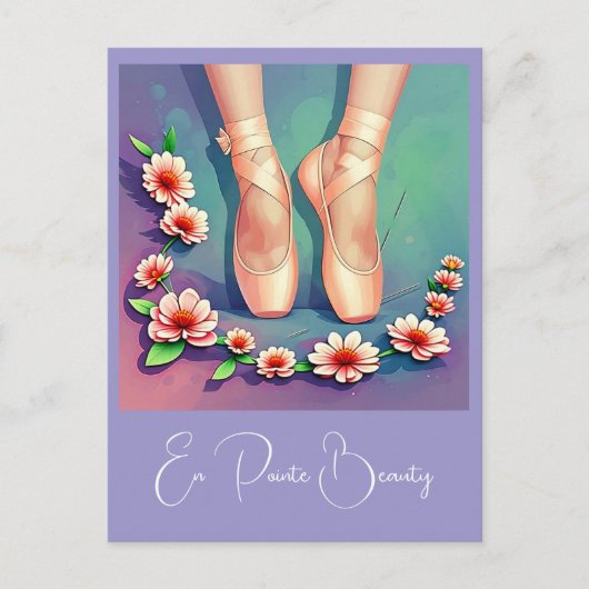 " EN POINTE BEAUTY " BRIEFKAART (Voorkant)