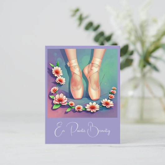 " EN POINTE BEAUTY " BRIEFKAART (Staand voorkant)