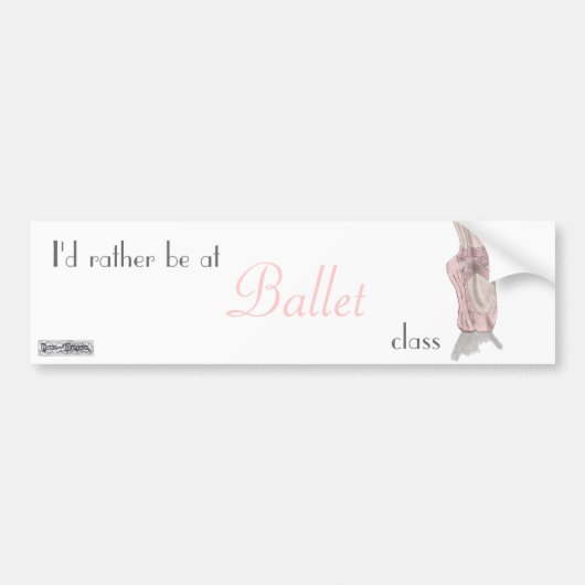 En pointe Bumpersticker (Voorkant)
