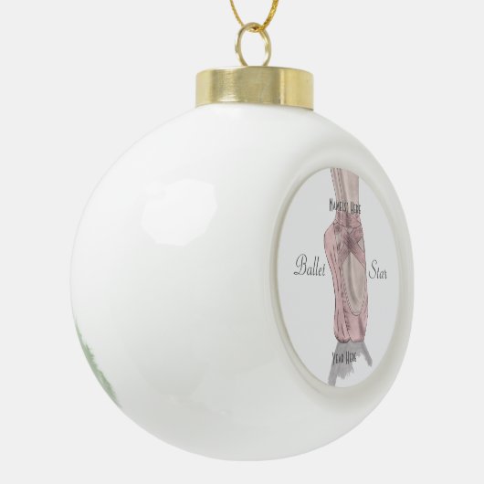 En pointe keramische bal ornament (Links)