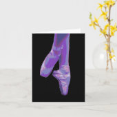 En Pointe Paars — Blanco briefkaart (Gele Bloem)