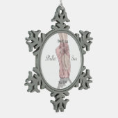 En pointe tin sneeuwvlok ornament (Links)