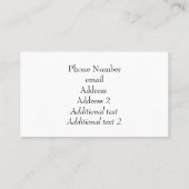  en professioneel gepersonaliseerd visitekaartje (Achterkant)