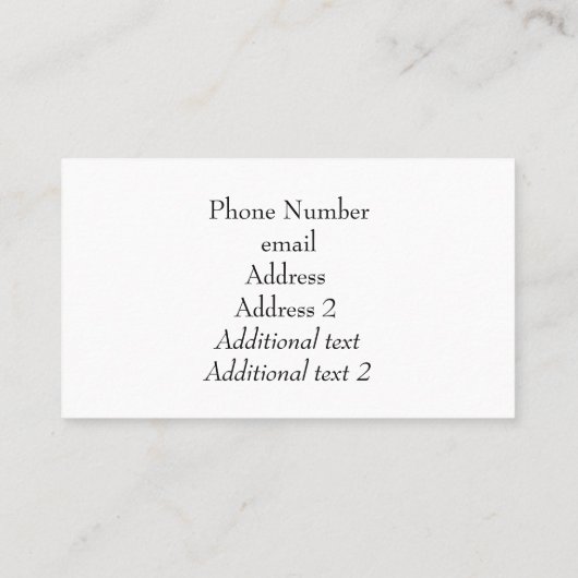  en professioneel gepersonaliseerd visitekaartje (Achterkant)