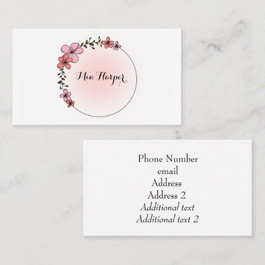  en professioneel gepersonaliseerd visitekaartje (Voorkant / Achterkant)