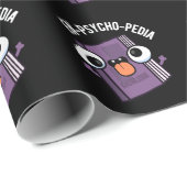 En-psycho-pedia Funny Encyclopedia Pun Dark BG Cadeaupapier (Rol Hoek)