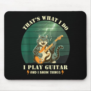 En Retro Dat Is Wat Gitaar Speelt Muismat