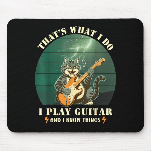 En Retro Dat Is Wat Gitaar Speelt Muismat (Voorkant)