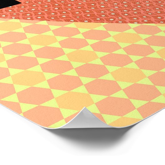  en Retro Heart Love Art Poster (Hoek)