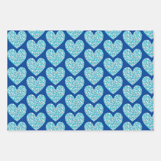  en Retro Hearts Art Wrap Craft Inpakpapier Vel (Voorkant 2)