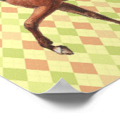  en Retro Horse Art Poster (Hoek)