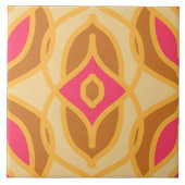  en retro naadloze patroonkeramische tegel tegeltje (Voorkant)