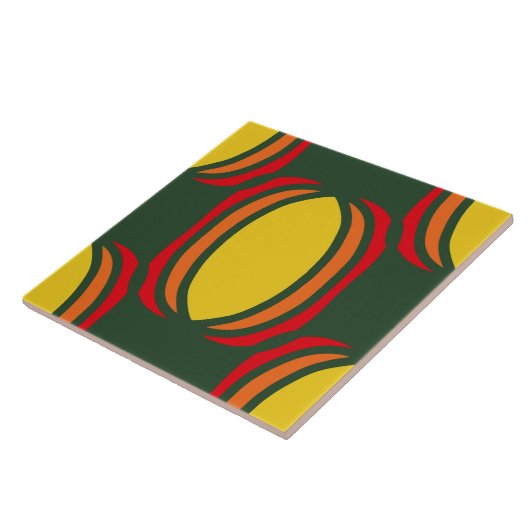  en retro naadloze patroonkeramische tegel tegeltje (Zijkant)