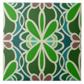  en retro naadloze patroonkeramische tegel tegeltje (Voorkant)