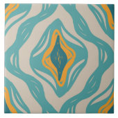  en retro naadloze patroonkeramische tegel tegeltje (Voorkant)