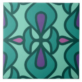  en retro naadloze patroonkeramische tegel tegeltje (Voorkant)