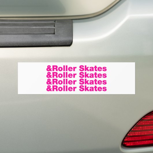 en rolSchaatsen Bumpersticker (Op auto)