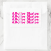 en rolSchaatsen Rechthoekige Sticker (Tas)