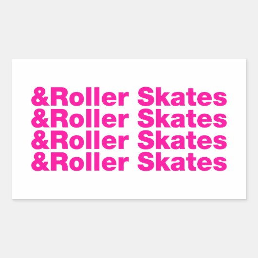 en rolSchaatsen Rechthoekige Sticker (Voorkant)