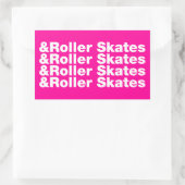 en rolSchaatsen Rechthoekige Sticker (Tas)