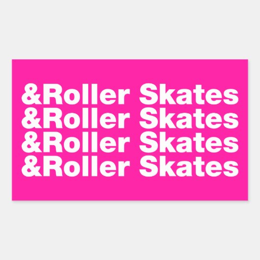 en rolSchaatsen Rechthoekige Sticker (Voorkant)