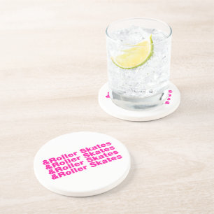 en rolSchaatsen Zandsteen Onderzetter