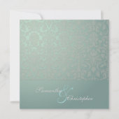  en Romantic Damask Wedding Invitations Kaart (Voorkant)