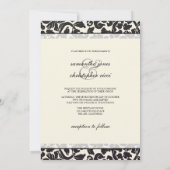  en Romantic Damask Wedding Invitations Kaart (Achterkant)
