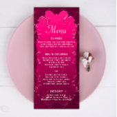  en romantisch roze bruiloft menu