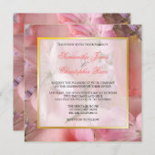 en Romantische Floral Wedding Invitations Kaart (Voorkant / Achterkant)